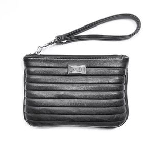Express Pleaded Black Wristlet